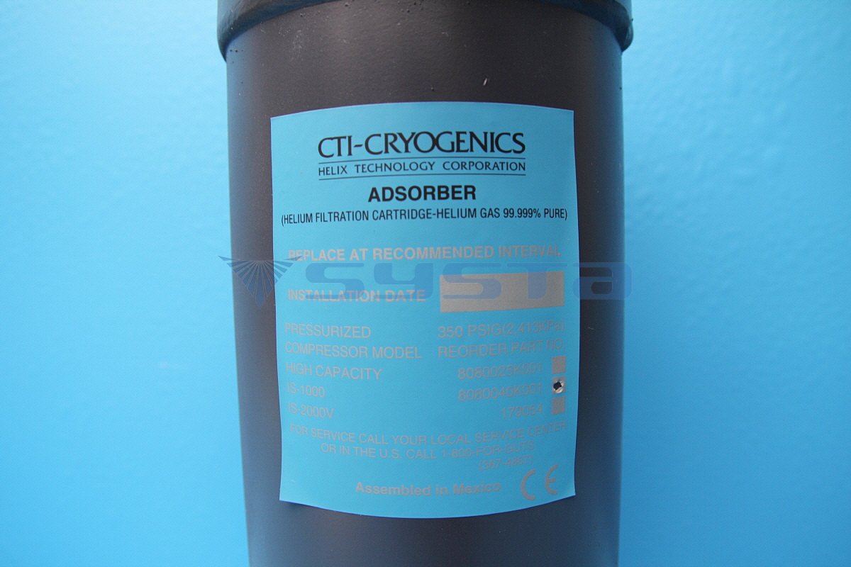 CTI-CRYOGENICS 8032267GXXX,Helium Adsorber/Filter ADSORBER CRYO AIR MEDICAL 